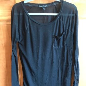 Black Burnout Long Sleeve Tee